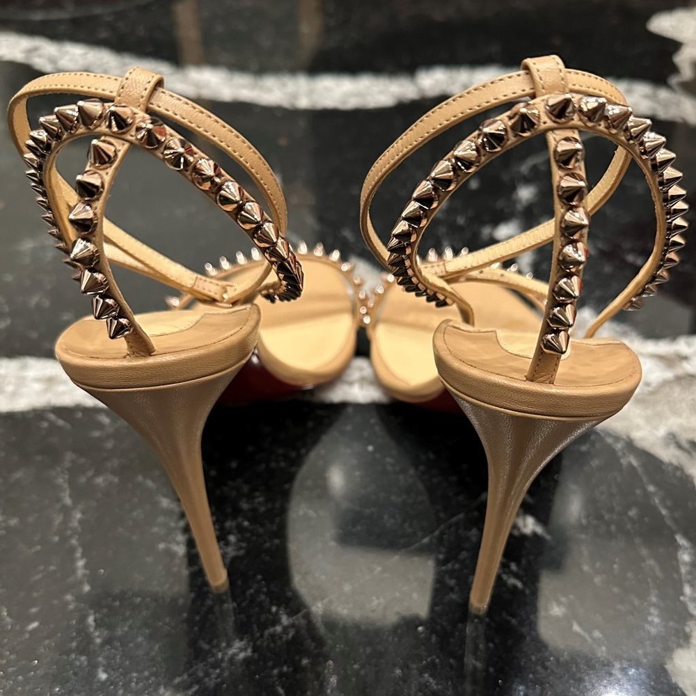 Christian Louboutin Pink So Me 100 Heeled Sandals Size 39 (LIKE NEW)